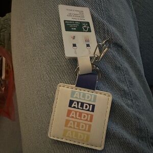 Aldi Keychains with Multicolor Logo set of two!